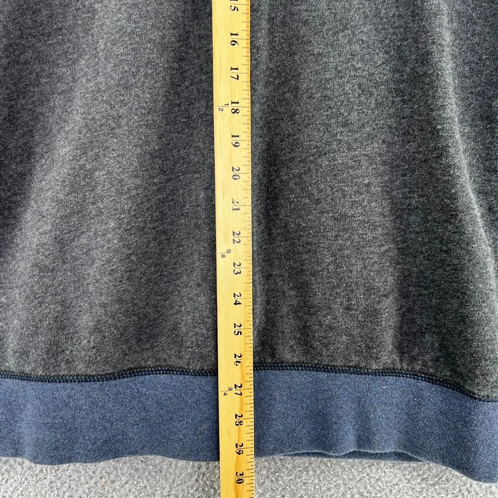 Tommy‎ Bahama Sweater Mens XL Gray Blue Button Island Modern Fit Mock Fleece